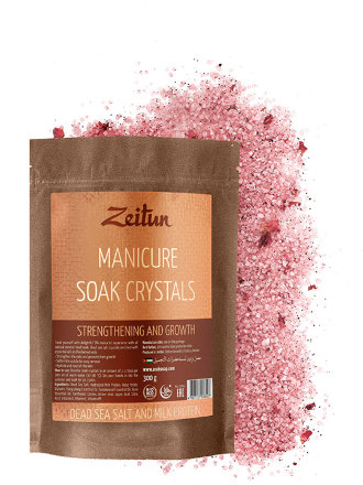 Соль мертвого моря для маникюрных ванночек &quot;Укрепляющая ногти&quot; с молочными протеинами Zeitun, 300 г.