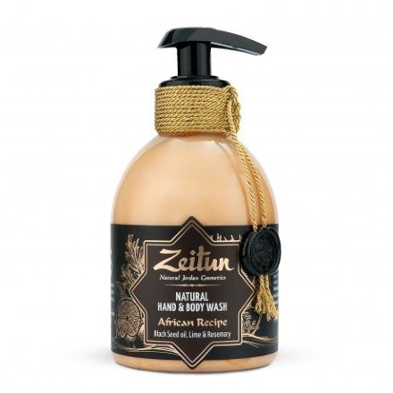 Жидкое крем-мыло &quot;Zeitun&quot; для рук и тела “Африканский купаж”: масло чёрного тмина, лайм и розмарин, 300 мл.