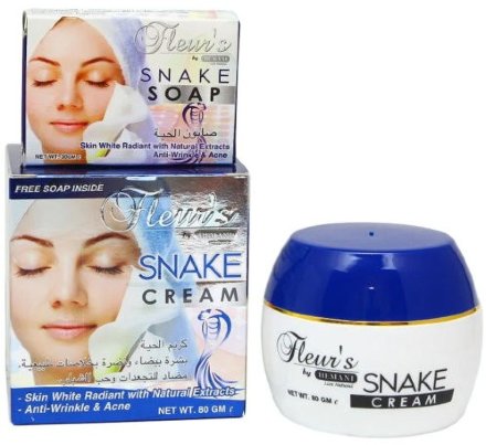 Hemani / Крем для лица Fleur&#039;s Snake Cream 80 г + мыло в подарок