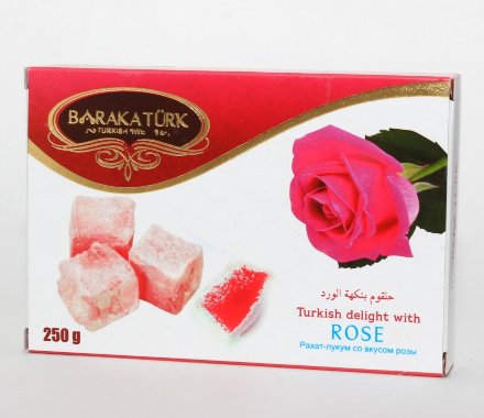 Рахат-лукум Baraka Turk со вкусом розы, 250 гр.