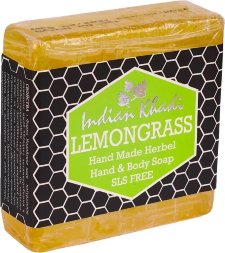 Indian Khadi / Мыло ручной работы «Лемонграсс», без SLS (Lemongrass Hand Made Herbal Soap), 75 г