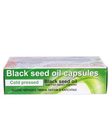 Капсулы Масло черного тмина TASNIM первого холодного отжима из ЭФИОПСКИХ семян, 80 шт по 600 мг