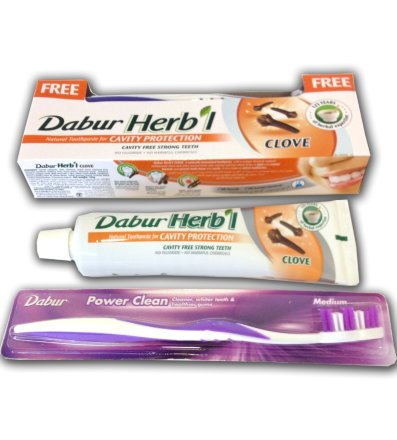 Dabur Vatika / Зубная паста Herbal &quot;Гвоздика&quot; + зубная щетка в подарок, 150 г