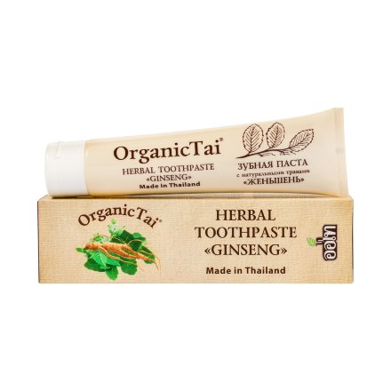 OrganicTai / Зубная паста «ЖЕНЬШЕНЬ» с натуральными травами 100 г