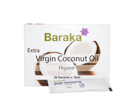 Baraka / Кокосовое масло Virgin Organic нерафинированное, 36 пакетиков по 10 мл