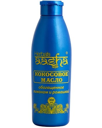 Кокосовое масло AASHA HERBALS для волос с лимоном и ромашкой, 100 мл