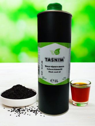 Масло черного тмина TASNIM первого холодного отжима из ЭФИОПСКИХ семян из Австрии в ж/б 1000 мл