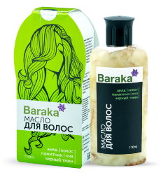 Масло для волос Baraka (амла, кокос, пажитник, хна, черный тмин), 110 мл