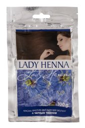 Lady Henna / Маска против выпадения волос с Черным тмином 100 г