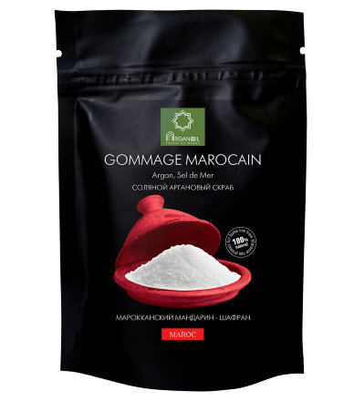 ArganOil / Соляной скраб с маслом арганы Марокканский мандарин - Шафран 200 г