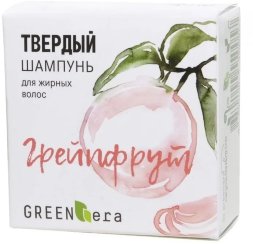 GreenEra / Шампунь твердый натуральный себорегулирующий для глубокого очищения жирных волос «Грейпфрут», 55 г