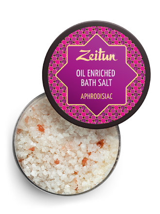 Афродизиак соль для ванн &quot;Zeitun&quot;, с маслами розы, сандала, нероли, герани, 250 мл.