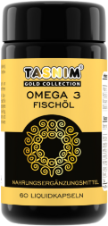 Tasnim / Омега 3 Рыбий жир из анчоусов (200 мг EPA + 150 мг DHA + 5 мг Витамин Е в капс.) в капсулах из рыбного желатина Халяль в темной стеклянной баночке производство Австрия, 60 капсул по 624 мг.
