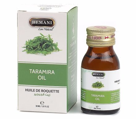 Hemani / Масло семян рукколы (Taramira oil) для роста ресниц, бровей и волос, 30 мл