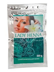 Lady Henna / Сухой шампунь для мытья волос, лица и тела, 100 г