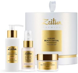 Zeitun / Набор Luxury Beauty Ritual против признаков усталости: пенка для умывания, ночная маска, ББ-крем