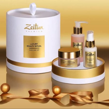 Zeitun / Набор Luxury Beauty Ritual для идеального цвета кожи: гель для умывания, маска-скраб, крем для лица