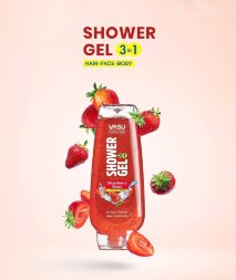 Vasu Healthcare / Гель для душа Клубничный взрыв (Vasu Shower Gel – Strawberry), 250мл
