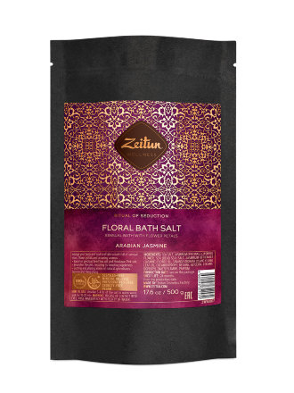 Zeitun / Цветочная соль для ванн &quot;Ритуал соблазна&quot; с лепестками белого жасмина и эфирными маслами 500 г