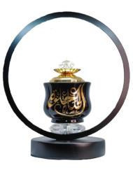 Бахурница Кубок черный с подсветкой арабской вязью электрическая