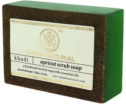 Khadi Naturals / Натуральное антибактериальное мыло и скраб с абрикосом, 125 г