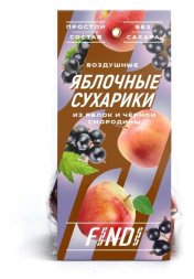 Findi / Яблочные сухарики из яблок и черной смородины, 100 г