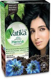 Dabur Vatika / Хна для волос Henna BLACK черная, 6 шт по 10 г