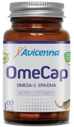 Avicenna / Рыбий жир Омега-3 с витамином Е OmeCap / ОмеКап, 80 шт/б