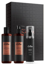 Zeitun / Подарочный набор для мужчин «Чистота на все 100%» с маслами кедра и чайного дерева: гель для душа, шампунь 2в1, минеральный дезодорант