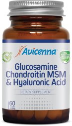 Avicenna / Глюкозамин Хондроитин и Гиалуроновая кислота / Glucosamine Chondroitin MSM &amp; Hyaluronic, 60 шт/б