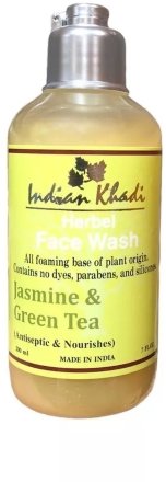 Indian Khadi / Гель для умывания с Жасмином и Зеленый Чаем, 200 мл