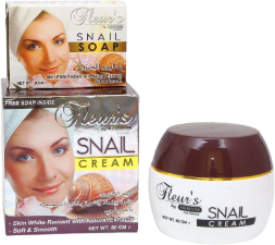 Hemani / Крем для лица с экстрактом слизи улиток Fleur's Snail Cream 80 г + мыло в подарок