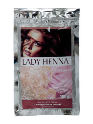 Lady Henna / Маска для лица с сандалом и розой 100 г