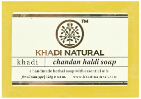 Khadi Naturals / Натуральное мыло с сандалом и куркумой для увлажнения, восстановления и молодости кожи, 125 г