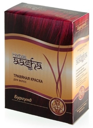 Aasha Herbals / Бургунд - травяная краска для волос 6х10 г