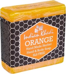 Indian Khadi / Мыло ручной работы «Апельсин», без SLS (Orange Hand Made Herbal Soap SLS Free), 100 г