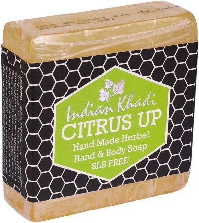 Indian Khadi / Мыло ручной работы «Цитрус», без SLS (Citrus Up Hand Made Herbal Soap), 85 г