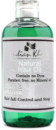 Indian Khadi / Стимулирующее масло для волос с амлой и брахми, 200 мл