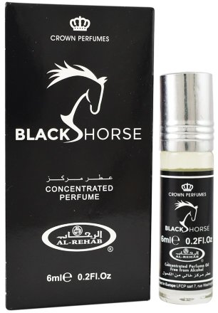 Al Rehab / Арабские масляные духи Унисекс BLACK HORSE (Черная лошадь), 6 мл