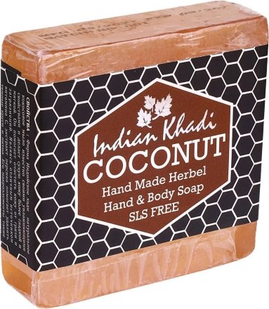 Indian Khadi / Мыло ручной работы «Кокос», без SLS (Coconut Hand Made Herbal Soap), 100 г