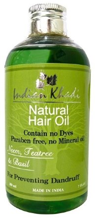 Indian Khadi / Аюрведическое масло для роста волос с базиликом, нимом и чайным деревом, 200 мл