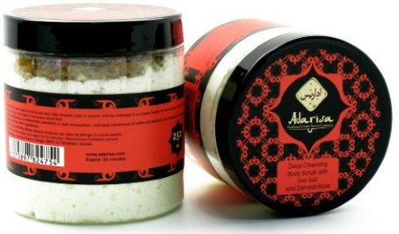 Adarisa / Скраб для лица и тела с морской солью, маслами дамасской розы и кокоса, 250 мл