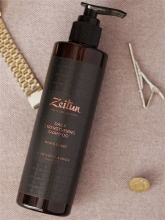 Zeitun / Укрепляющий стимулирующий шампунь для волос и бороды с имбирем и черным тмином для мужчин 250 мл