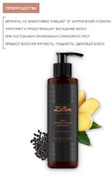 Zeitun / Укрепляющий стимулирующий шампунь для волос и бороды с имбирем и черным тмином для мужчин, 250 мл