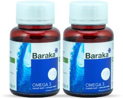 Baraka / [Комплект из 2 шт.] Рыбий жир – масло печени трески и черного тмина в капсулах 90 шт по 730 мг
