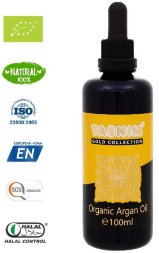 Tasnim / Аргановое масло Био/Bio Arganöl для кожи лица, рук, тела и волос с пипеткой первый холодный отжим в темном стекле из Австрии 100 мл
