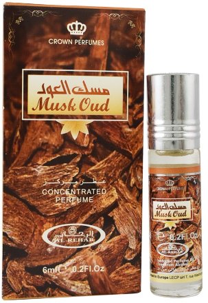 Al Rehab / Арабские мужские масляные духи MUSK OUD, 6 мл