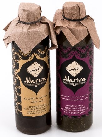 Adarisa / Комплект из 2 товаров: активизирующий шампунь и масляно-травяная маска