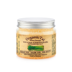 OrganicTai / Скраб для тела на основе соли Андаманского моря для экстраувлажнения кожи «ЛЕМОНГРАСС», 200 г