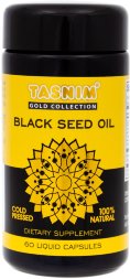Tasnim / Капсулы Масло черного тмина в баночке (эфиопский сорт, первый холодный отжим, в темной стеклянной баночке), 60 шт по 600 мг